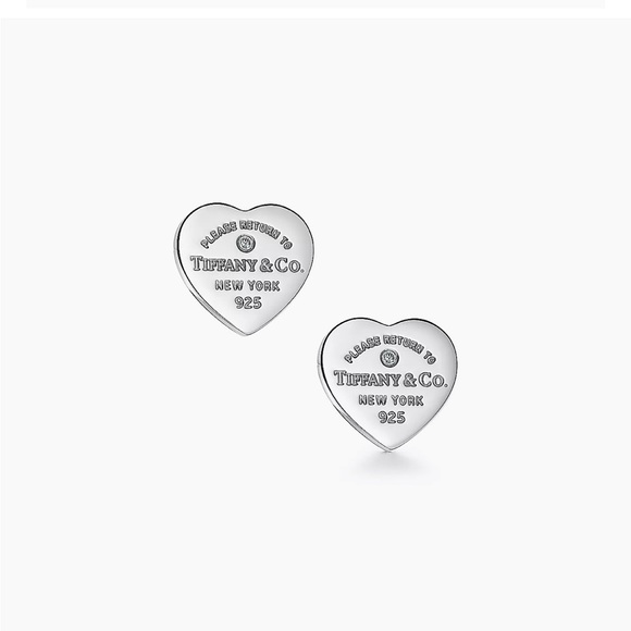 Heart earrings with zircon - Picture 3 of 4